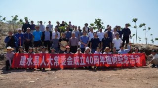 建水县人大常委会开展植树活动庆祝人大常委会成立40周年
